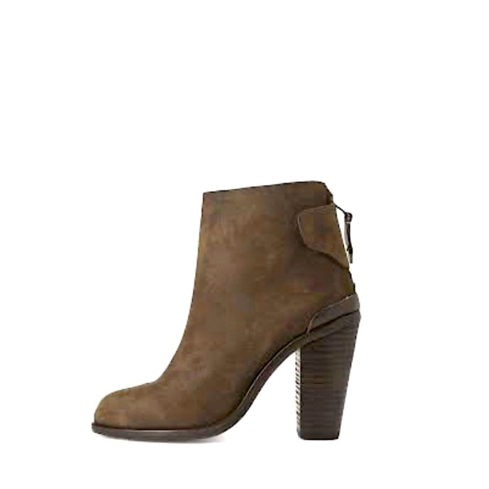 New Rag & Bone Kerr Back-Tab Nubuck Leather Ankle Boot Brown Size 36